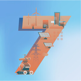 国家电网电力元素数字标题字