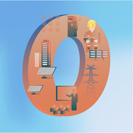 国家电网电力元素数字标题字