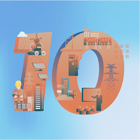 国家电网电力元素数字标题字