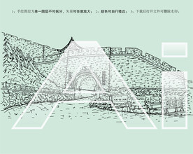 雁门关景区 长城雁门关段