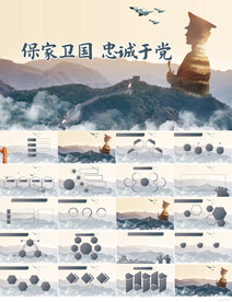 保卫国家忠诚于党八一军事PPT