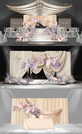 香槟色韩式婚礼效果图