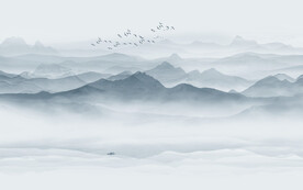 新中式水墨山水画