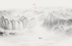 新中式禅意水墨画