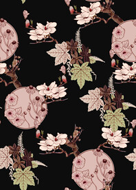 牵牛花 数码印花