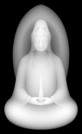 立体正坐观音双面