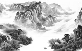 高档 高端中式山水 TiF分层