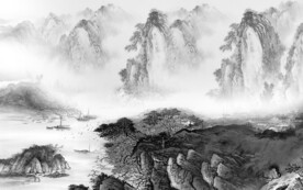 新款 清晰中式山水 TiF分层