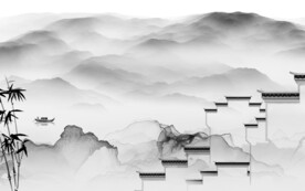 高档 清晰中式山水 TiF分层