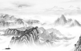 简约 清晰中式山水 TiF分层