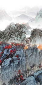 奢雅 简约中式玄关 Tif分层