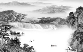 高清 灰色新品山水 TiF分层