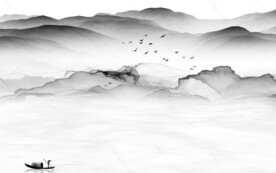 新款 奢雅灰山水画 TiF分层