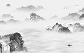 意境 奢雅灰山水画 TiF分层