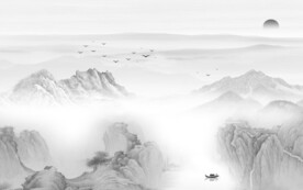 轻奢 奢雅灰山水画 TiF分层