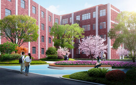  学校景观效果图