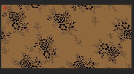 黑色花 数码印花