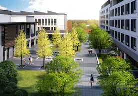 学校景观绿化效果图