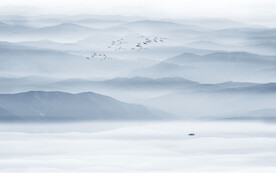 禅意山水水墨图