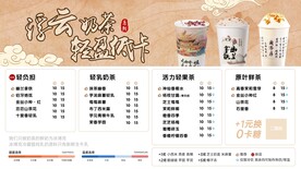 轻乳茶菜单