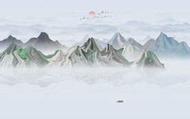 新中式意境水墨画