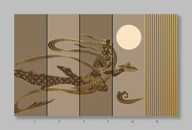 写意新中式装饰画飞天