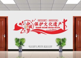 保护文化遗产文化墙