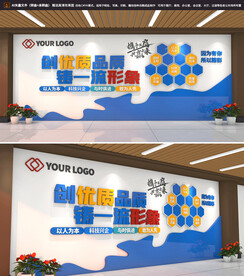 企业励志标语员工风采文化墙