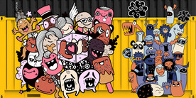 集装箱创意背景