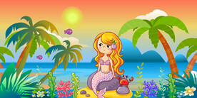 海景美人鱼背景