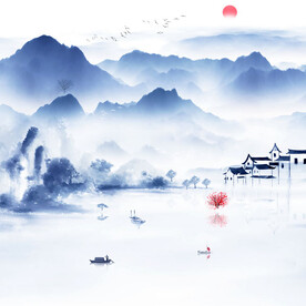 水墨山水画