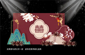 红色中式婚礼图片