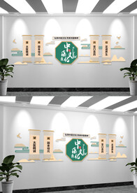 中医文化墙形象墙设计