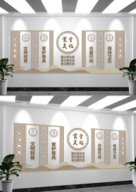 企业校园食堂餐厅文化墙