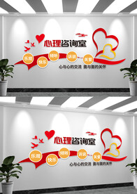 心理咨询室心灵驿站文化墙