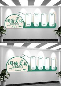 校园读书阅读标语文化墙