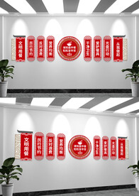 校园食堂餐厅背景文化墙