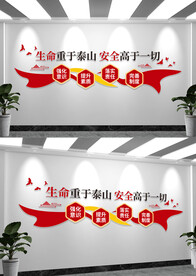 生命高于一切安全重于泰山文化墙