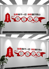 安全警钟墙面文化墙设计