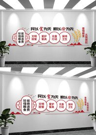 食堂文化背景墙