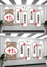 中医养生文化墙创意设计文化墙