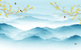 最新 简约中式山水 TIf分层