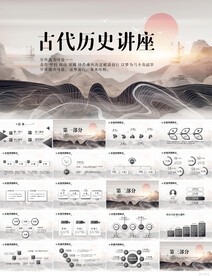 中国风古代历史讲座动态PPT
