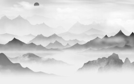 极简 意境灰色山水 TiF分层