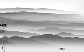 高端 意境灰色山水 TiF分层