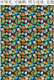 异域风情水果图案 热带植物