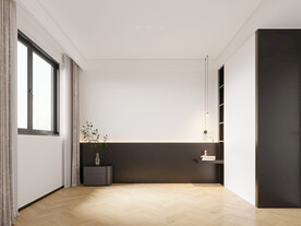 现代卧室背景墙