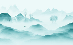 新款 客厅中式山水 TIf分层