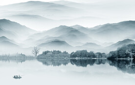 最新 客厅中式山水 TIf分层