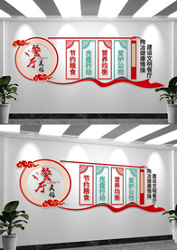 珍惜粮食食堂文化墙